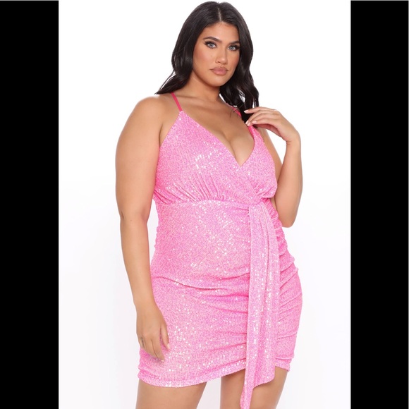 Shimmer Tank Wrap Dress from Fashionnova - Picture 1 of 2